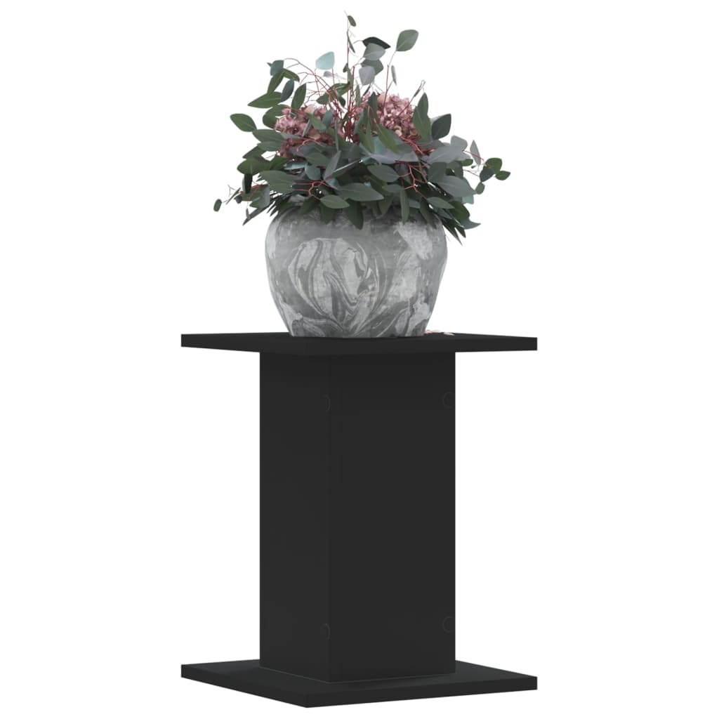 Soporte de plantas 2 uds madera ingeniería blanco 17x17x60 cm