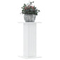 Plant stands 2 pcs engineered wood white 17x17x60 cm