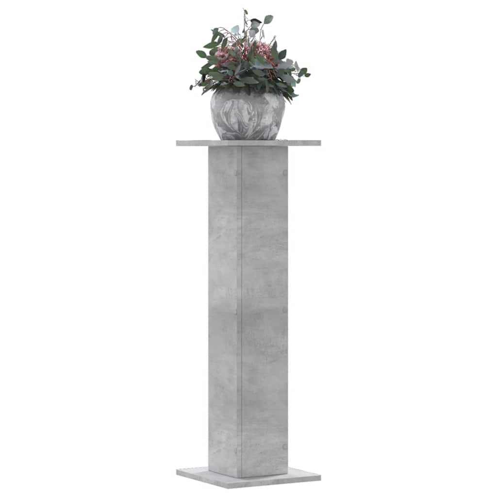 Soporte de plantas 2 uds madera ingeniería blanco 17x17x60 cm