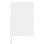 Mesita de noche de pared con luces LED blanco