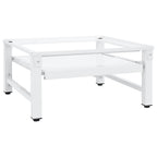 Soporte pedestal para lavadora con estante extraíble blanco