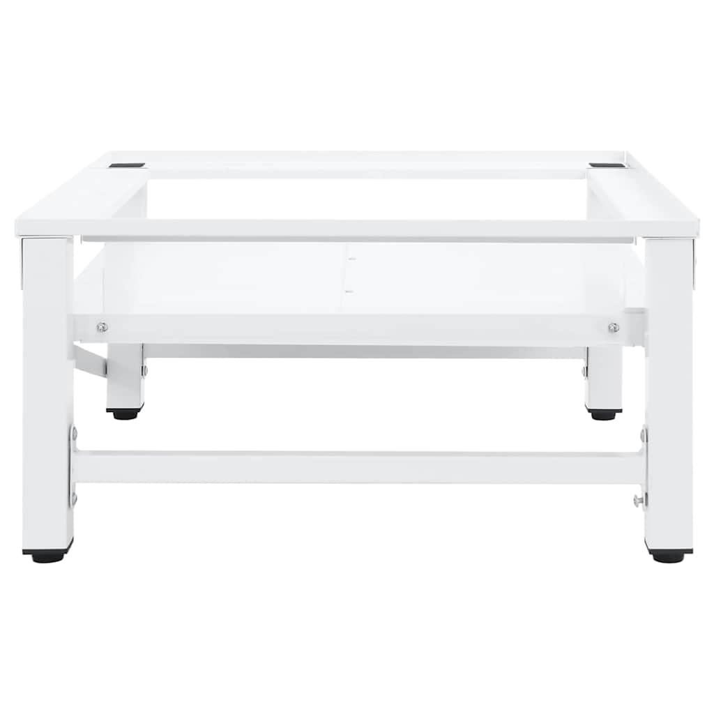 Soporte pedestal para lavadora con estante extraíble blanco