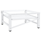 Soporte pedestal para lavadora con estante extraíble blanco