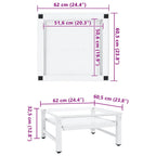 Soporte pedestal para lavadora con estante extraíble blanco