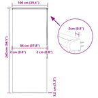 Estor enrollable para ducha casete tela 100x240 cm ancho 96 cm
