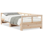 Sofá cama sin colchón madera maciza de pino 80x200 cm