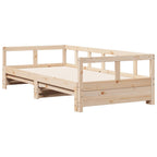 Sofá cama sin colchón madera maciza de pino 80x200 cm