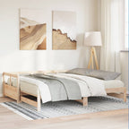 Sofá cama sin colchón madera maciza de pino 80x200 cm