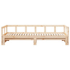 Sofá cama sin colchón madera maciza de pino 80x200 cm