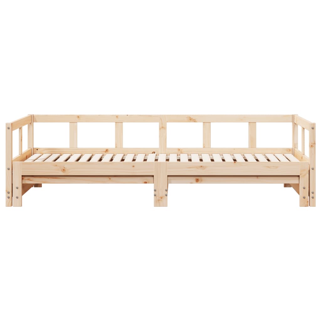 Sofá cama sin colchón madera maciza de pino 80x200 cm