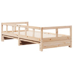 Sofá cama sin colchón madera maciza de pino 80x200 cm