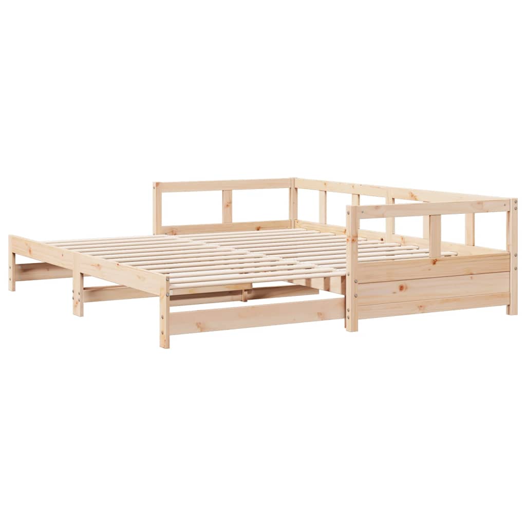 Sofá cama sin colchón madera maciza de pino 80x200 cm
