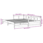 Sofá cama sin colchón madera maciza de pino 80x200 cm