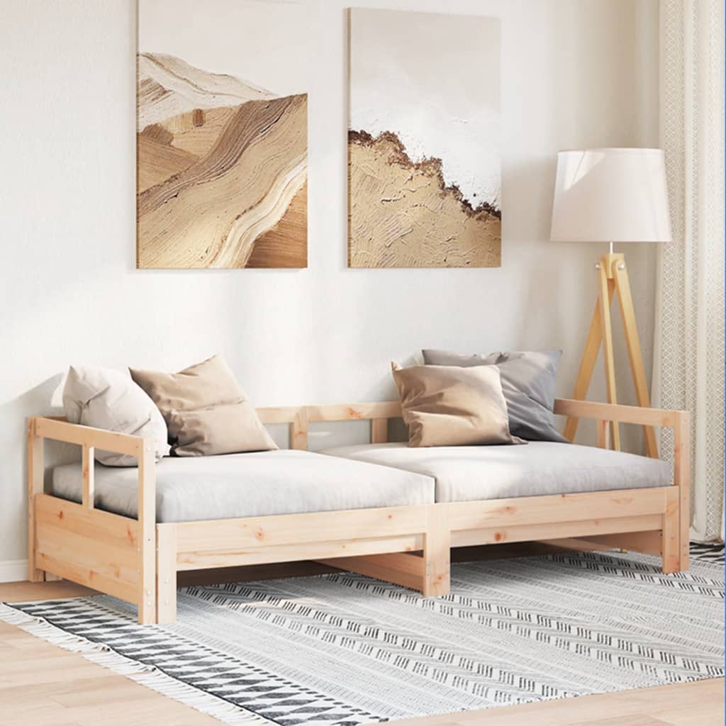 Daybed frame without mattress, solid pine, 80x200 cm