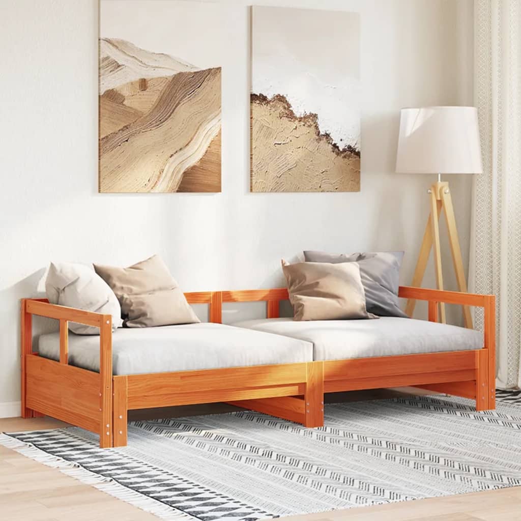 Daybed frame without mattress, solid pine, 80x200 cm