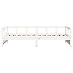 Sofá cama sin colchón madera maciza de pino blanco 80x200 cm