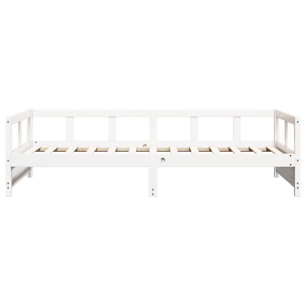 Sofá cama sin colchón madera maciza de pino blanco 80x200 cm