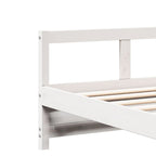 Sofá cama sin colchón madera maciza de pino blanco 80x200 cm
