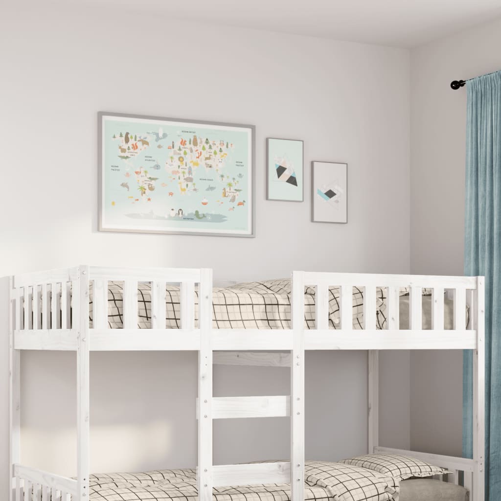 Cama para niños sin colchón madera maciza de pino 75x190 cm