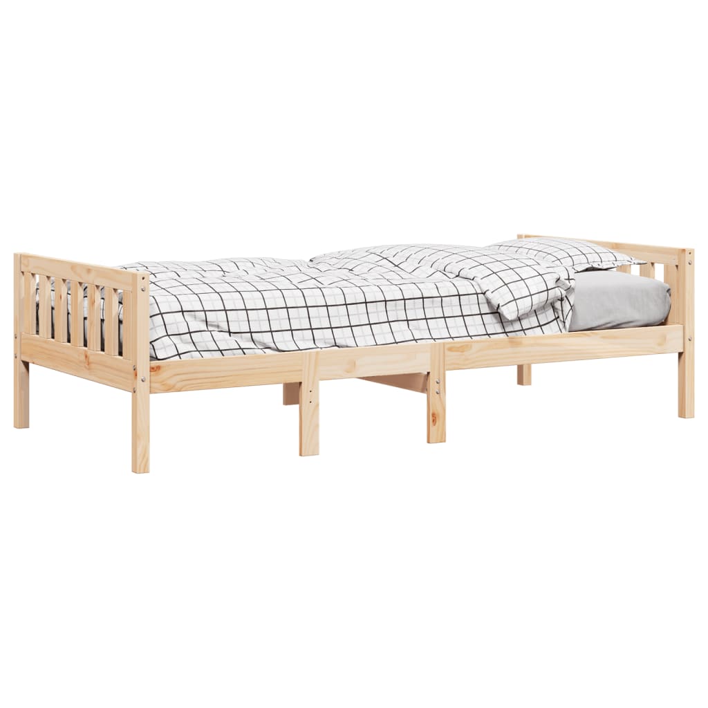 Cama para niños sin colchón madera maciza de pino 75x190 cm