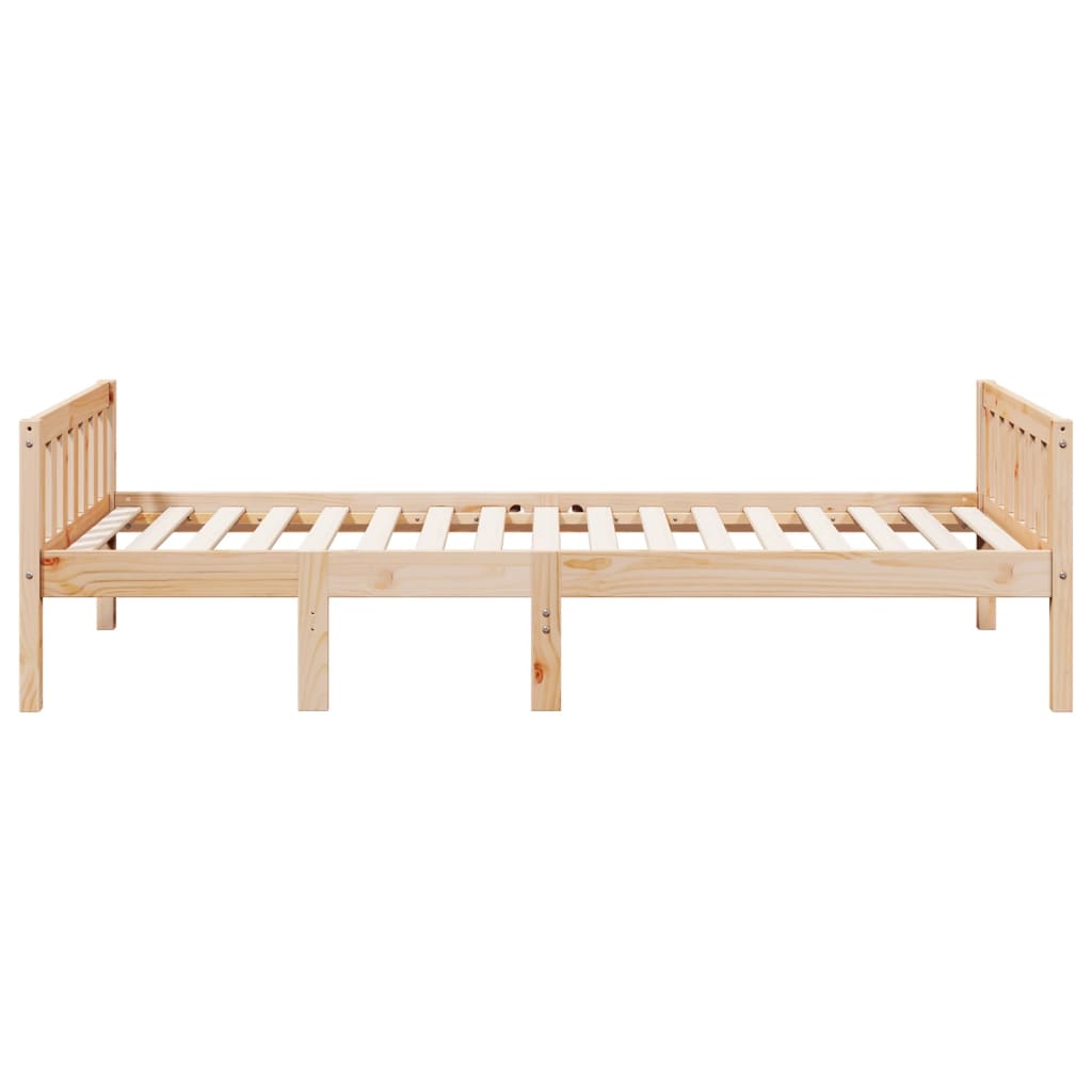 Cama para niños sin colchón madera maciza de pino 75x190 cm