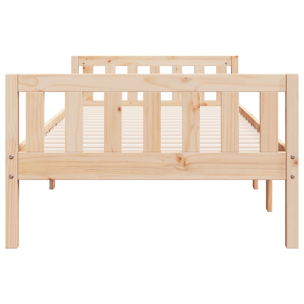 Cama para niños sin colchón madera maciza de pino 75x190 cm