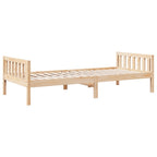 Cama para niños sin colchón madera maciza de pino 75x190 cm