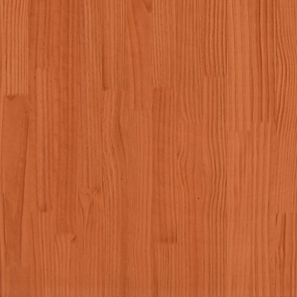 Cama de niños sin colchón madera maciza pino marrón 75x190 cm