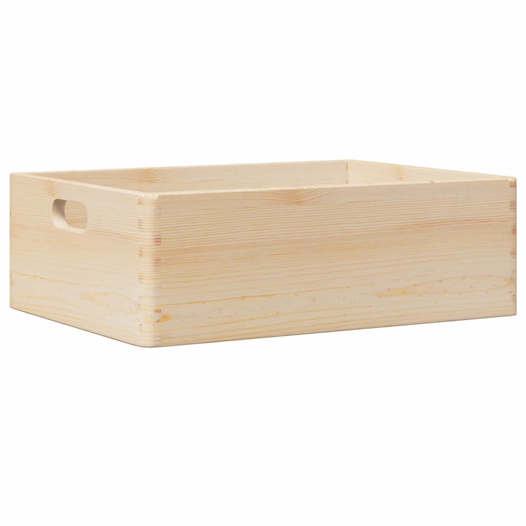Caja de madera con asas madera maciza pino 40x30x13 cm