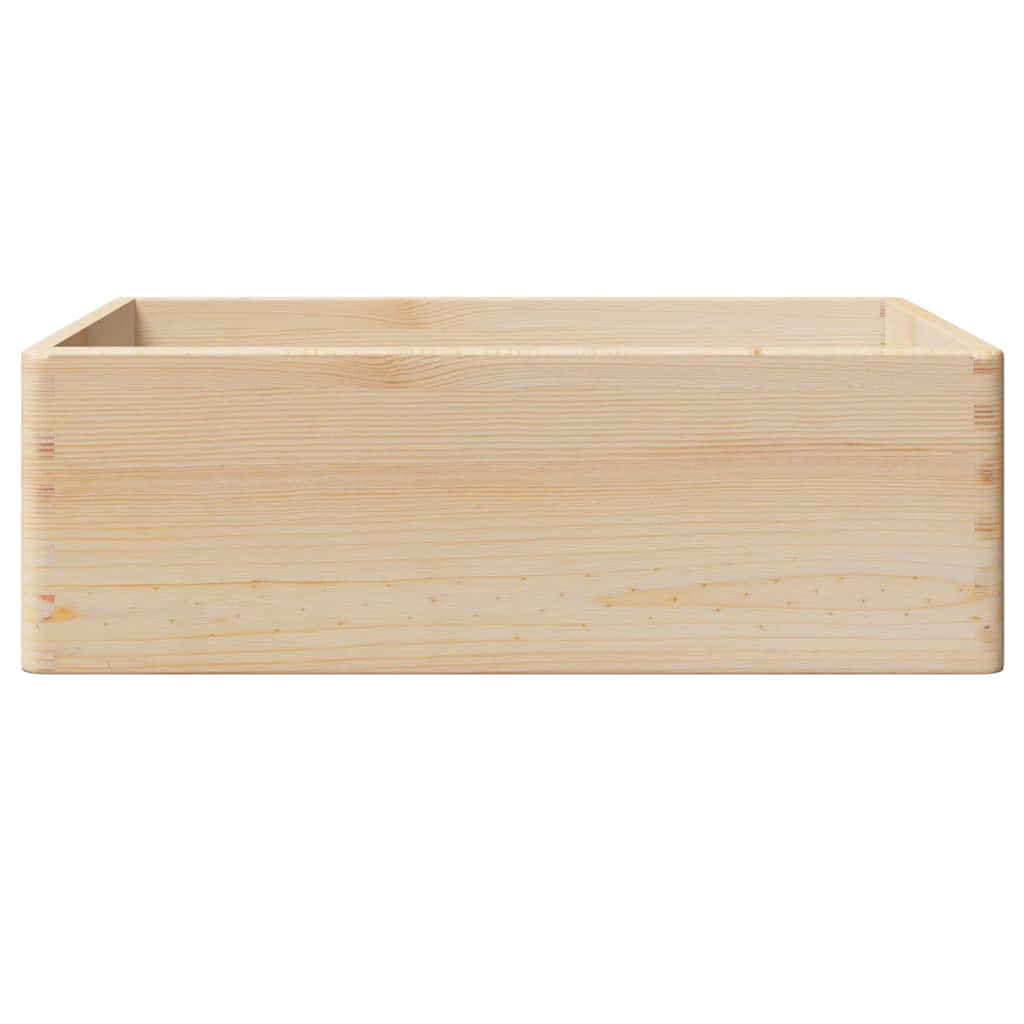 Caja de madera con asas madera maciza pino 40x30x13 cm