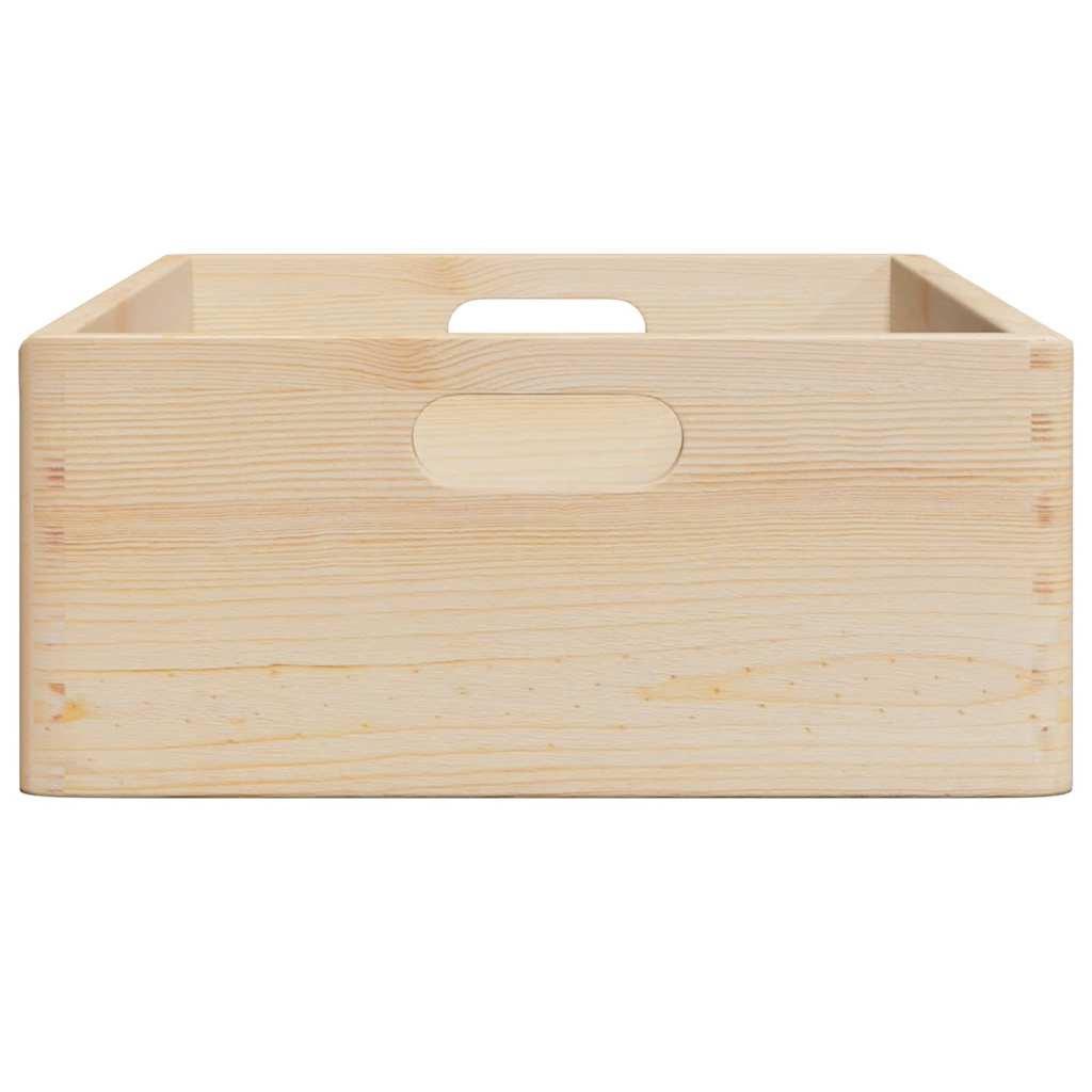 Caja de madera con asas madera maciza pino 40x30x13 cm
