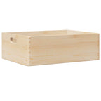 Caja de madera con asas madera maciza pino 40x30x13 cm
