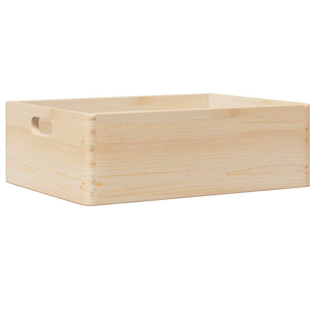Caja de madera con asas madera maciza pino 40x30x13 cm