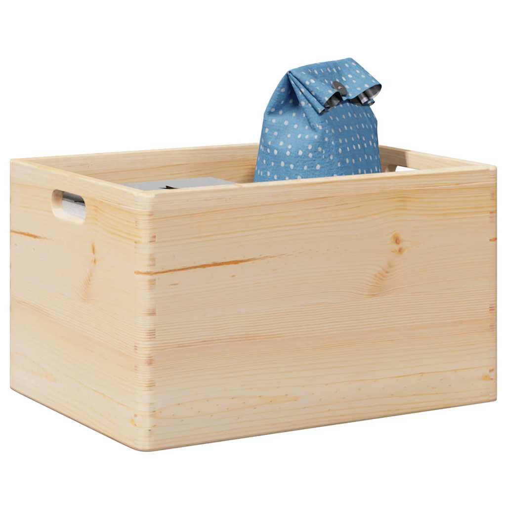 Caja de madera con asas madera maciza pino 40x30x13 cm