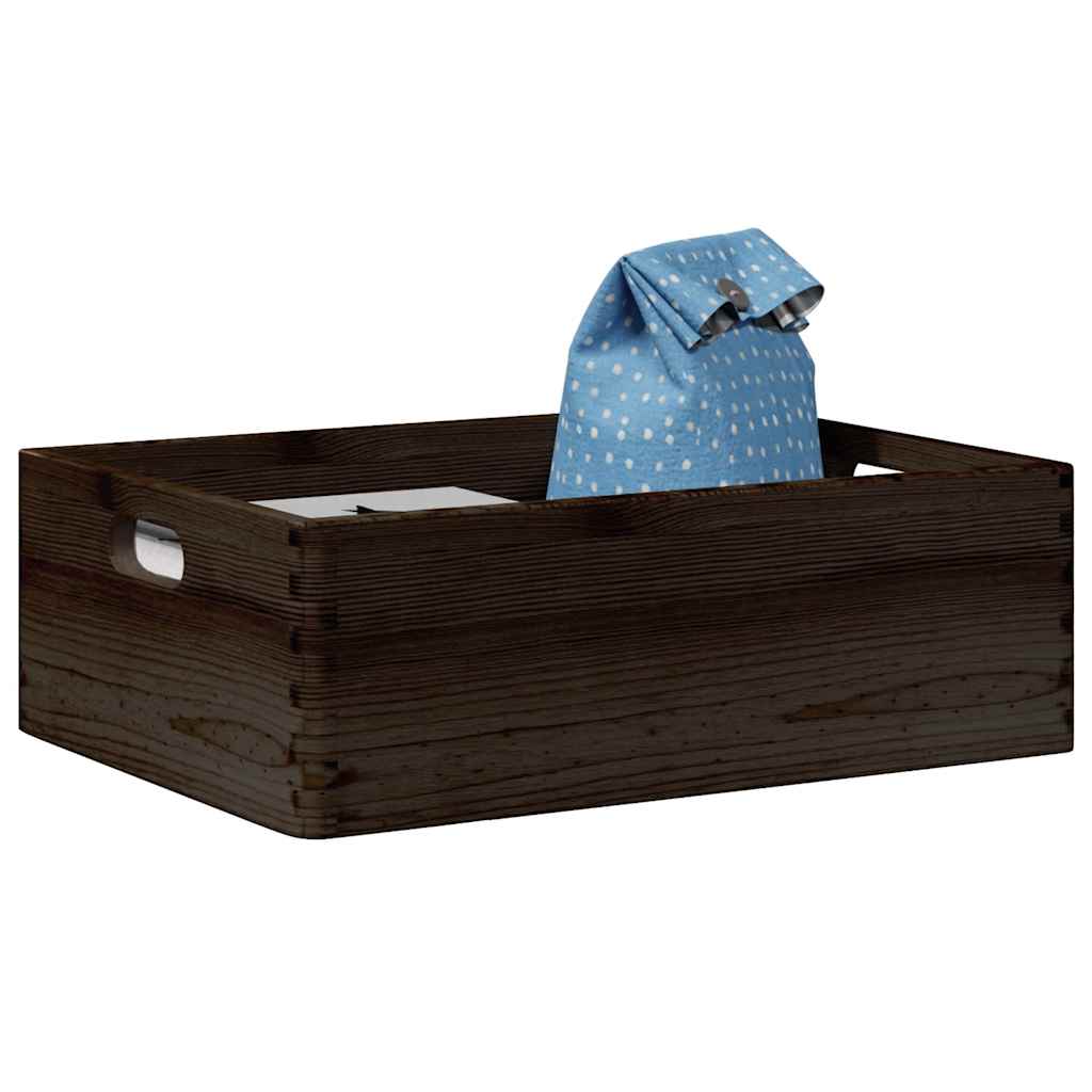 Caja de madera con asas madera maciza pino 40x30x13 cm