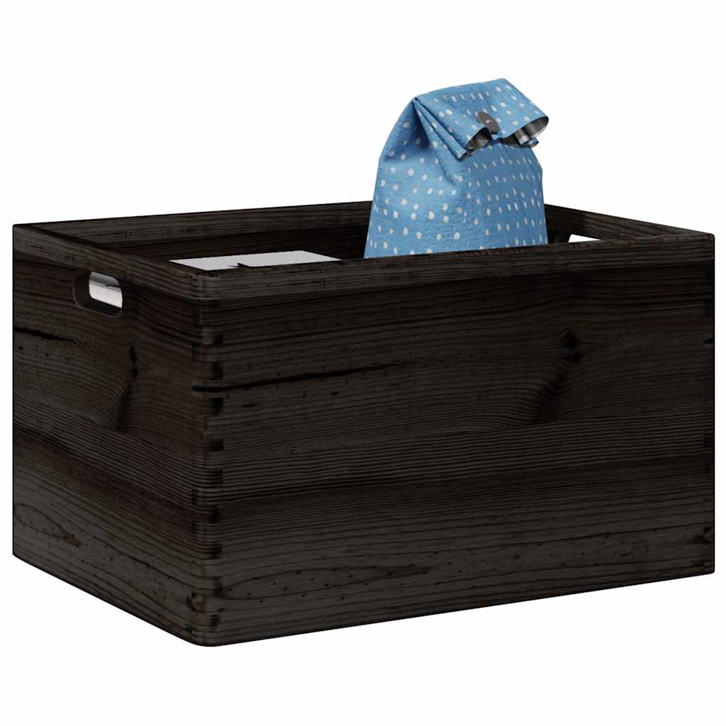 Caja de madera con asas madera maciza pino 40x30x13 cm