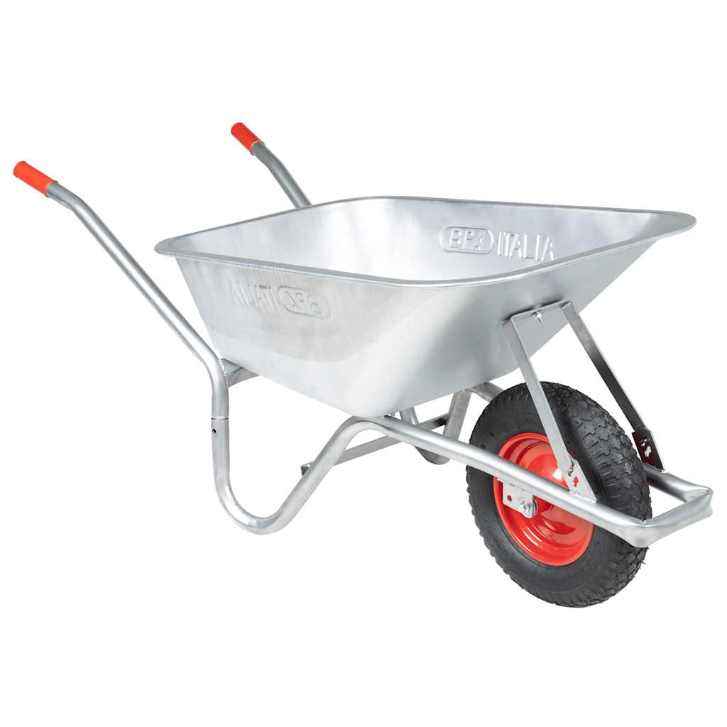 Carretilla 90 L 150 kg acero galvanizado y plástico