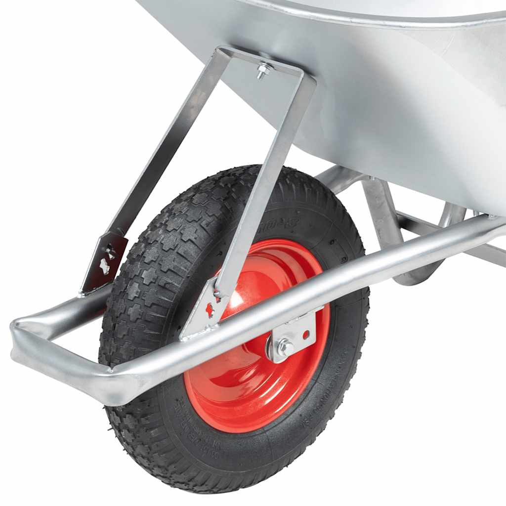 Carretilla 90 L 150 kg acero galvanizado y plástico