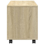 Armario con ruedas madera ingeniería roble Sonoma 72x33x42,5 cm