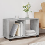 Armario con ruedas madera ingeniería gris hormigón 72x33x42,5cm