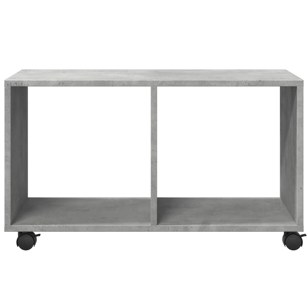 Armario con ruedas madera ingeniería gris hormigón 72x33x42,5cm