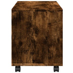 Armario con ruedas madera ingeniería roble ahumado 72x33x42,5cm