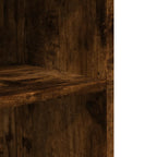 Mesa auxiliar ruedas madera ingeniería roble ahumado 55x60x78cm