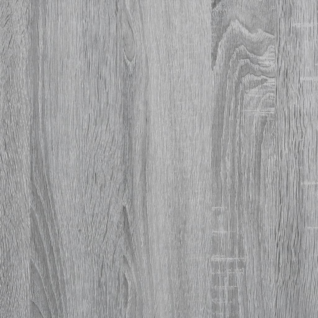 Mesa auxiliar ruedas madera ingeniería gris Sonoma 55x60x78 cm