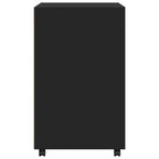 Armario con ruedas madera de ingeniería negro 60x48x81 cm
