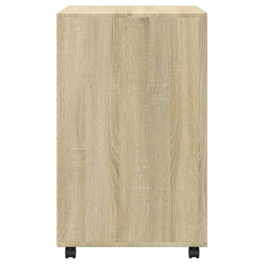 Armario con ruedas madera ingeniería roble Sonoma 60x48x81 cm
