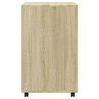 Armario con ruedas madera ingeniería roble Sonoma 60x48x81 cm