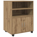 Armario con ruedas madera ingeniería roble artisian 60x48x81 cm