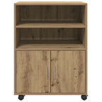 Armario con ruedas madera ingeniería roble artisian 60x48x81 cm