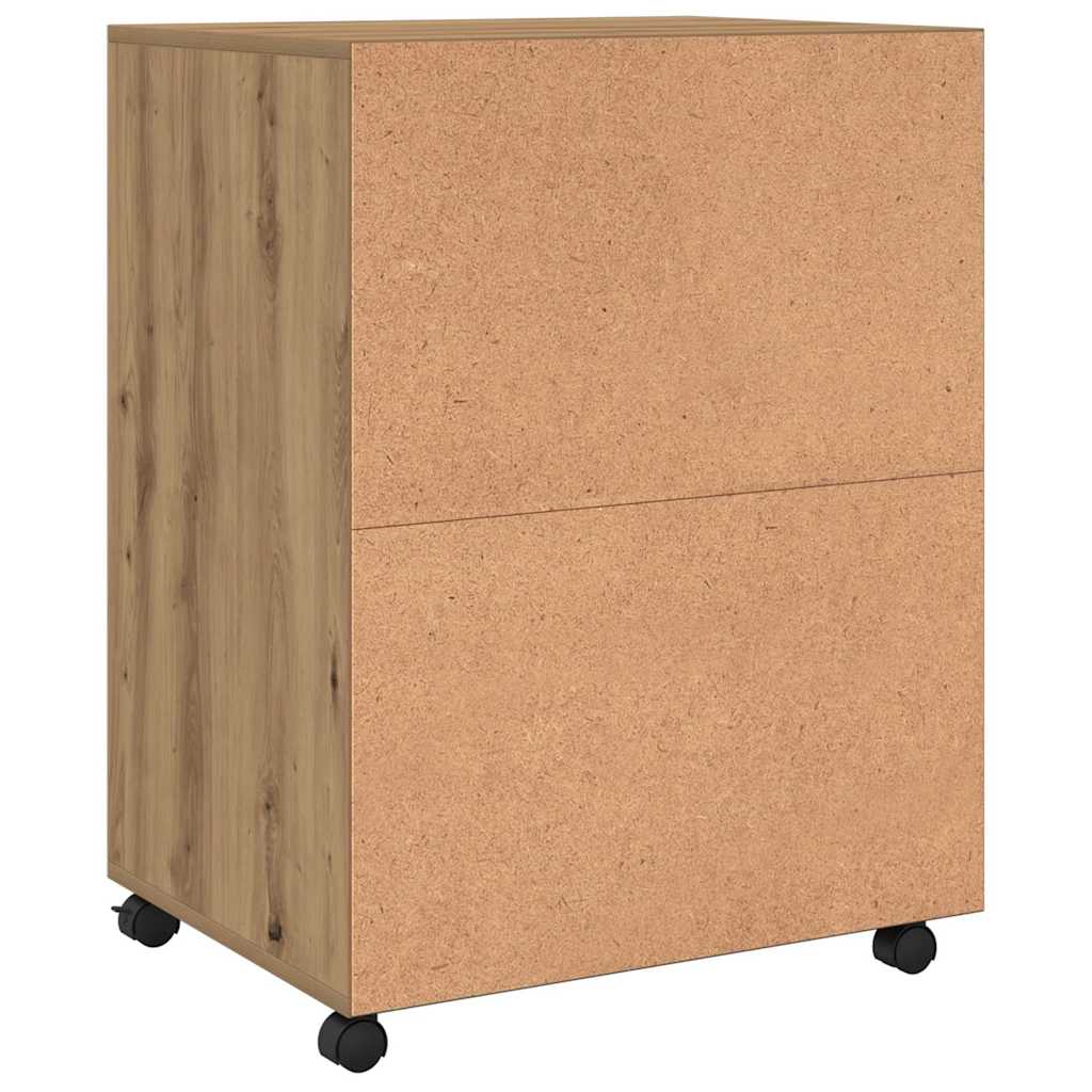 Armario con ruedas madera ingeniería roble artisian 60x48x81 cm